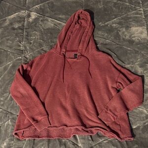 American Eagle Outfitters Maroon Hoodie Sweater